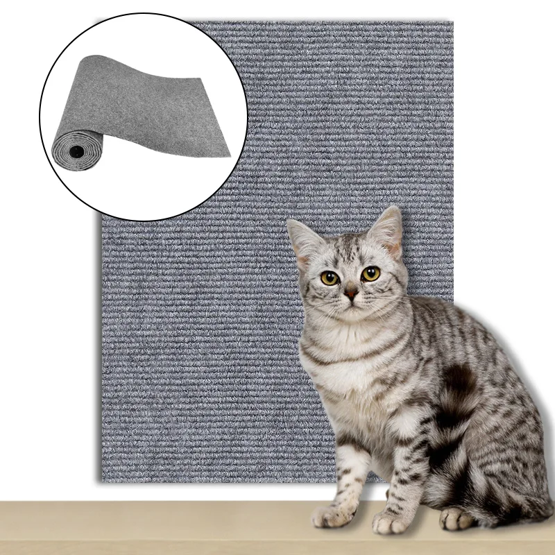 Self-Adhesive Cat Scratch Mat, 30 × 100 cm – Grey