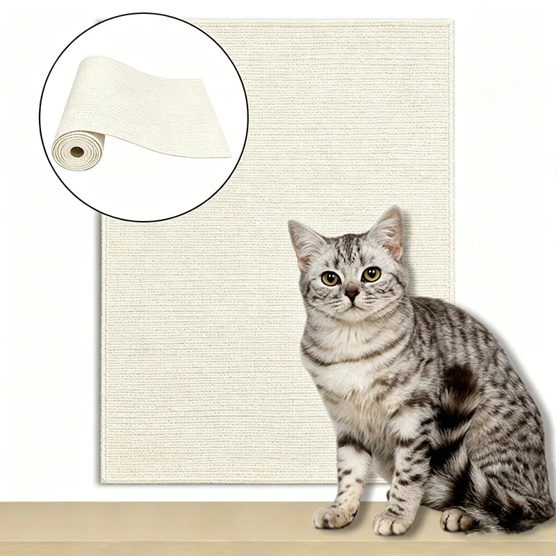 Self-Adhesive Cat Scratch Mat, 30 × 100 cm – Khaki Self-Adhesive Cat Scratch Mat, 30 × 100 cm – Khaki