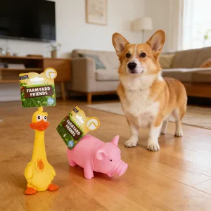 Squeaky Farm Animal Dog Toy